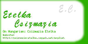 etelka csizmazia business card